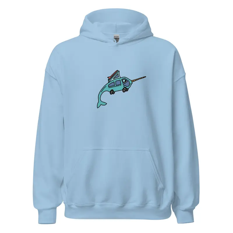 Narwhal Ned Unisex HoodieBlack / S