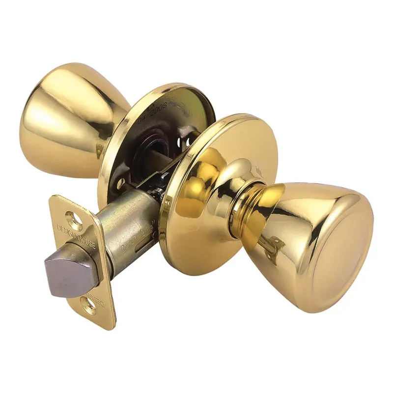 Design House Tulip 2-Way Latch Passage Door Knob in Polished BrassPolished Brass