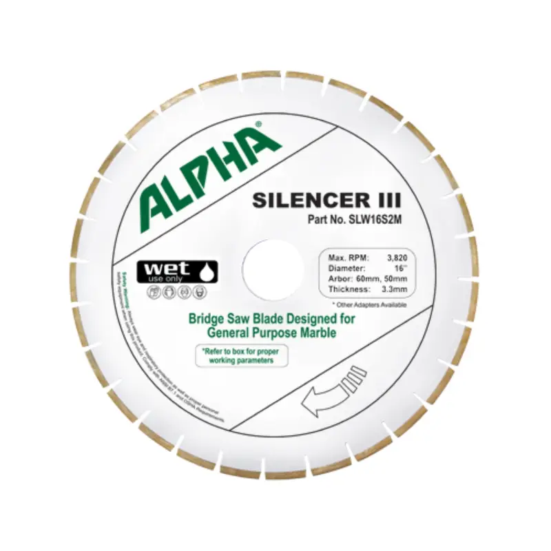 Alpha Silencer III for Marble Bridge Saw Blades16"