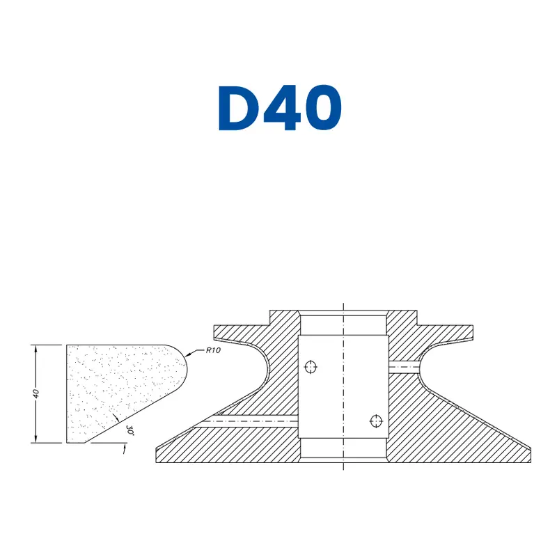 D40 (40mm Shark Nose - Line 60 (Bore 35))EHS Kit (All materials high speed) / Breaker