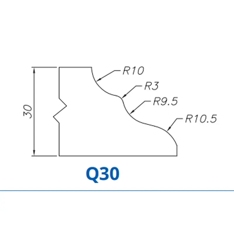 Q30(30mm Cove Ogee - Router Bits)Standard Full Kit (BITS) / Breaker