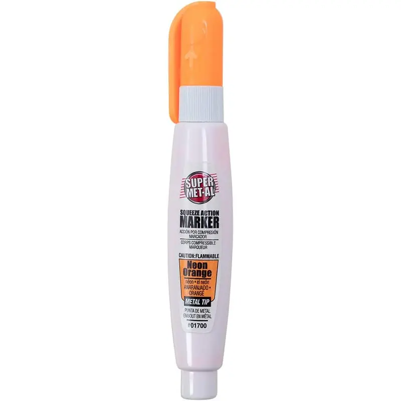 SKM Super Met-Al Squeeze Action Metal Tip Oil-Based Paint MarkersNeon Orange