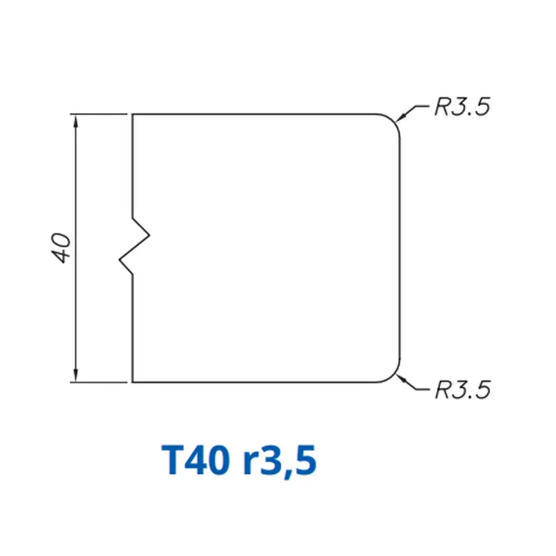 T40 r3.5(40mm Eased Top & Bottom r3.5 - Router Bits)Standard Full Kit (BITS) / 0