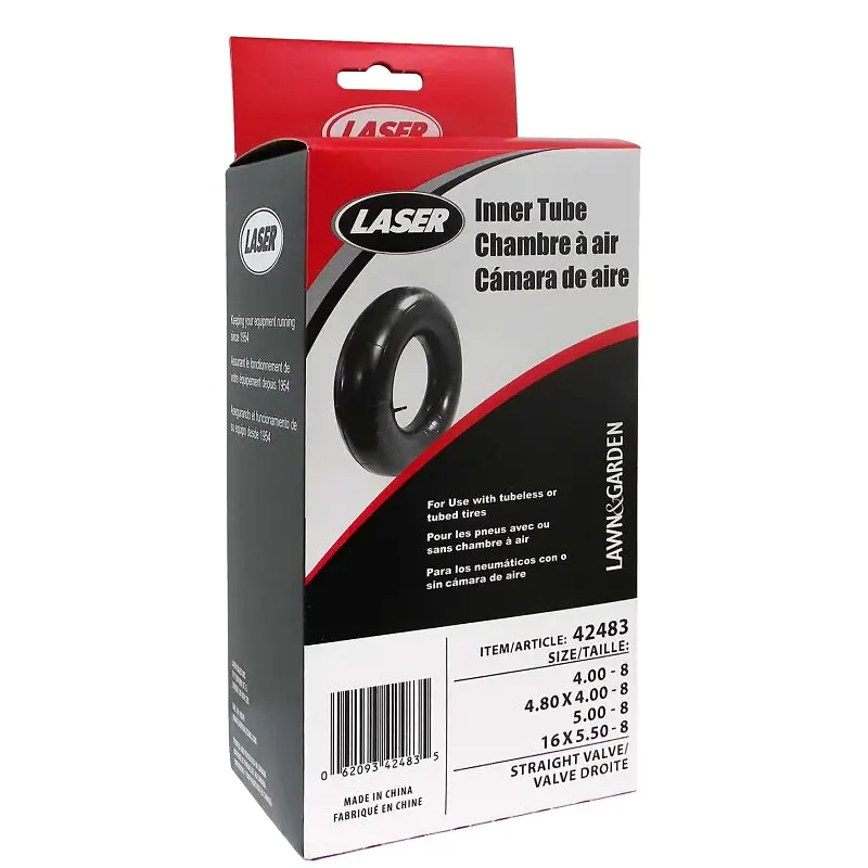 Laser 42483 Inner Tube, 4 x 8 in, Rubber