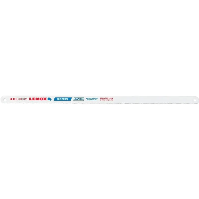 Lenox 20146V232HE Hacksaw Blade, 1/2 in W, 12 in L, 32 TPI, Steel Cutting Edge, 10/PK