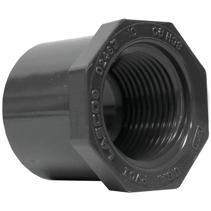 Lasco 838250BC Reducing Bushing, 2 x 1-1/4 in, Spigot x Female, PVC, SCH 80 Schedule