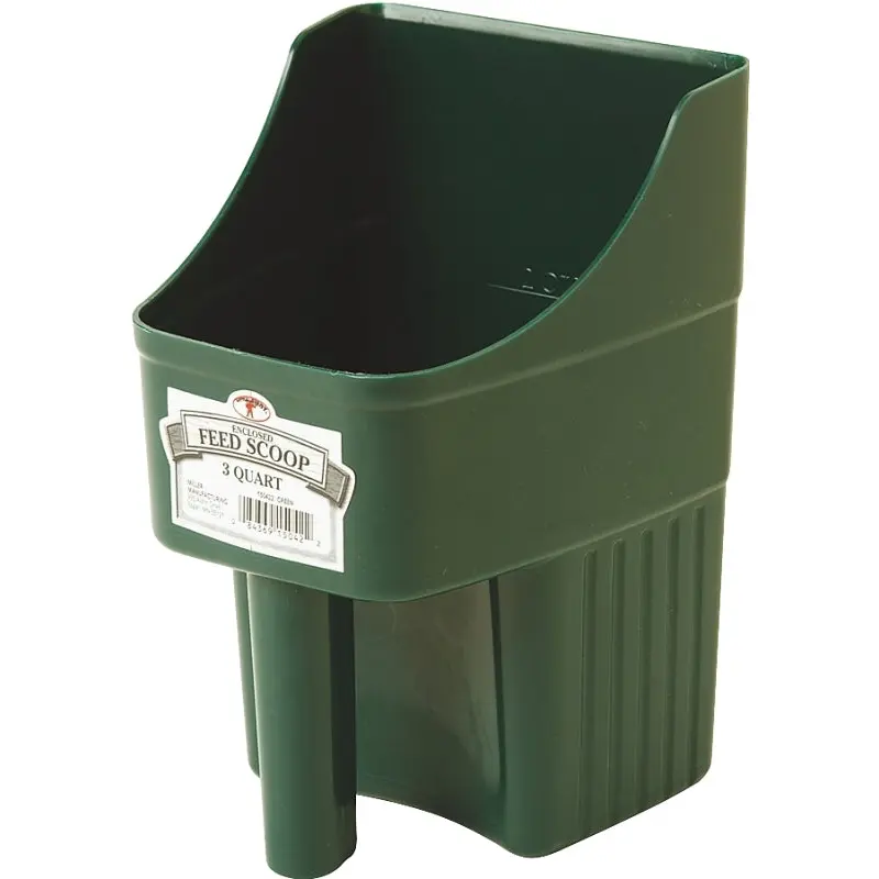 Little Giant 150422 Feed Scoop, 3 qt Capacity, Polypropylene, Green, 6-1/4 in L