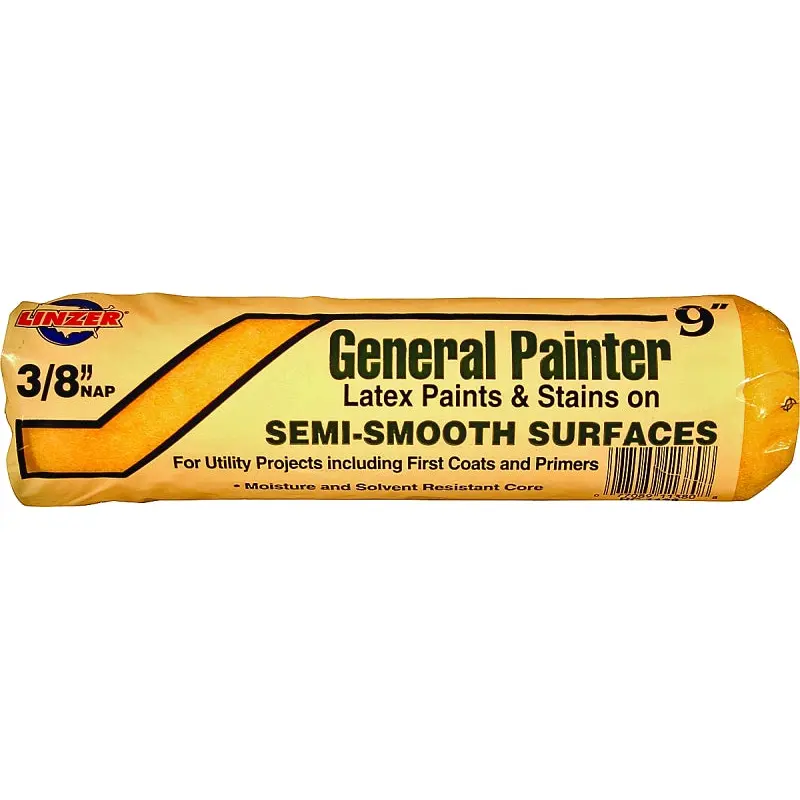 Linzer RC1138 Paint Roller Cover, 3/8 in Thick Nap, 9 in L