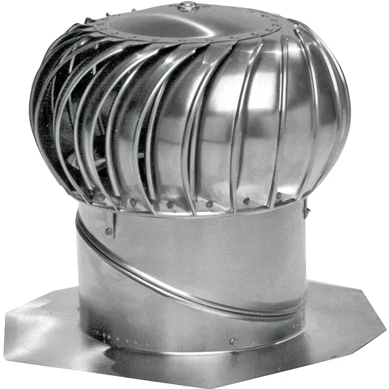 Lomanco Whirlybird BIB12 Turbine Ventilator, 12 in Dia Throat, Aluminum