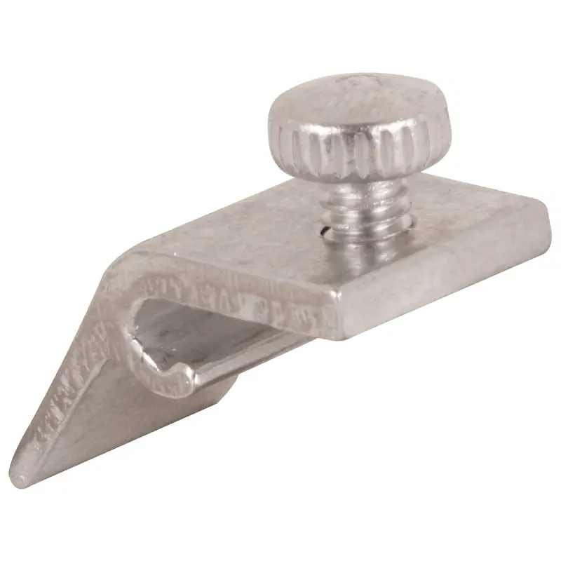 Make-2-Fit PL 7949 Storm Door Panel Clip, Aluminum, Mill, 8/CD