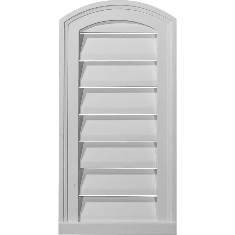 12 in in. x 24 in. Round Top Primed Polyurethane Paintable Gable Louver Vent2.94 / each