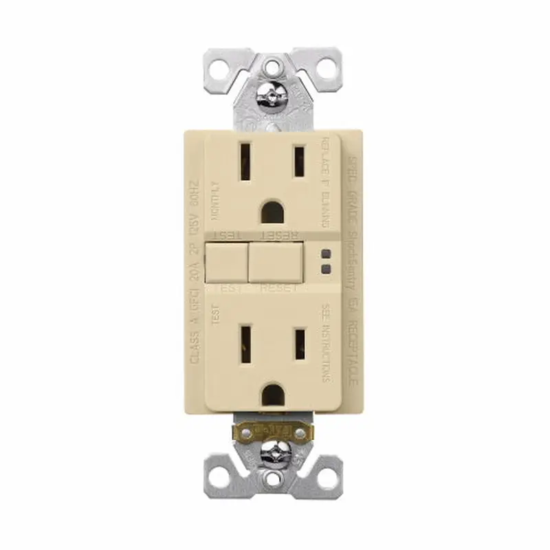 Eaton Cooper Wiring GFCI Receptacle 15A, 125V Ivory