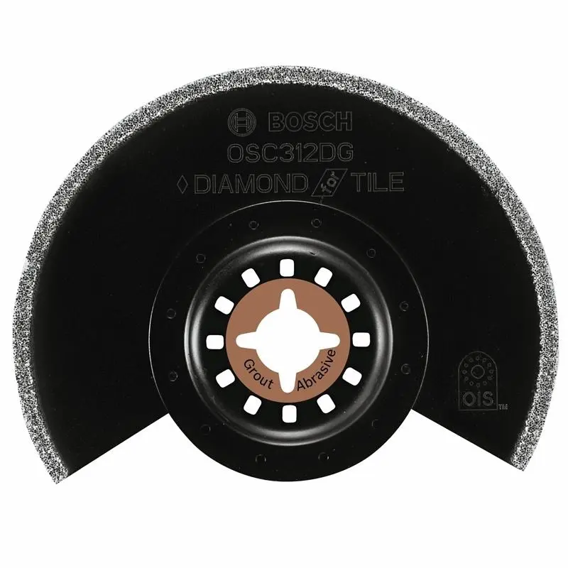 Bosch | OSC312DG 3-1/2 In. x 1/8 In. Kerf Multi-Tool Diamond Grit Grout Grinding Blade