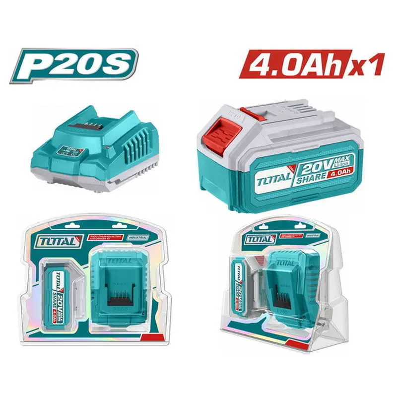 TOTAL P20S Lithium-Ion Battery and Charger Kit 20V (TFBCPK1214)