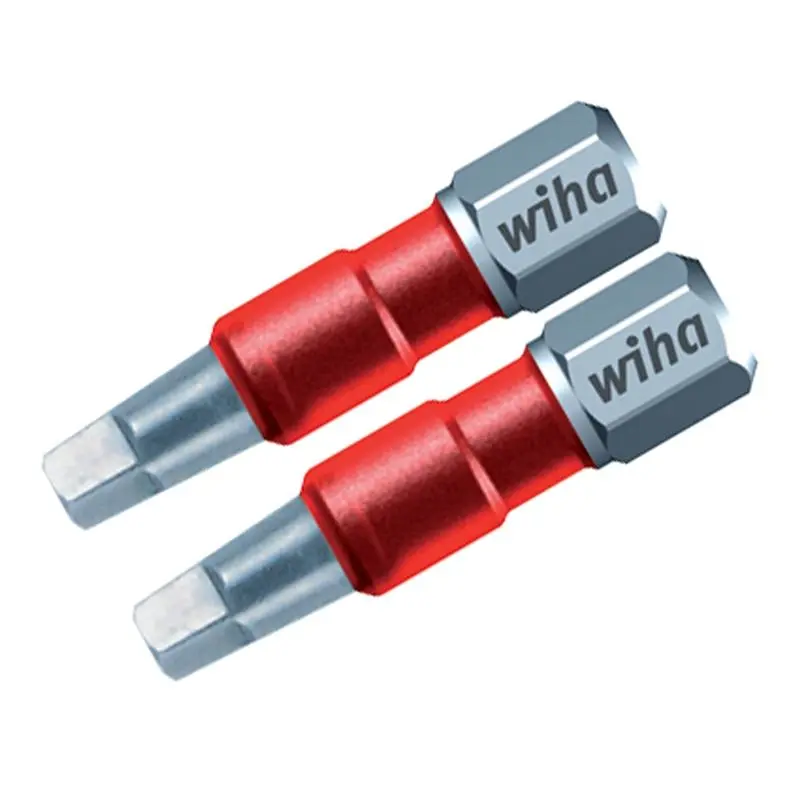 Wiha Terminator Impact Insert Bit Square #1 Pack of 2 Bits