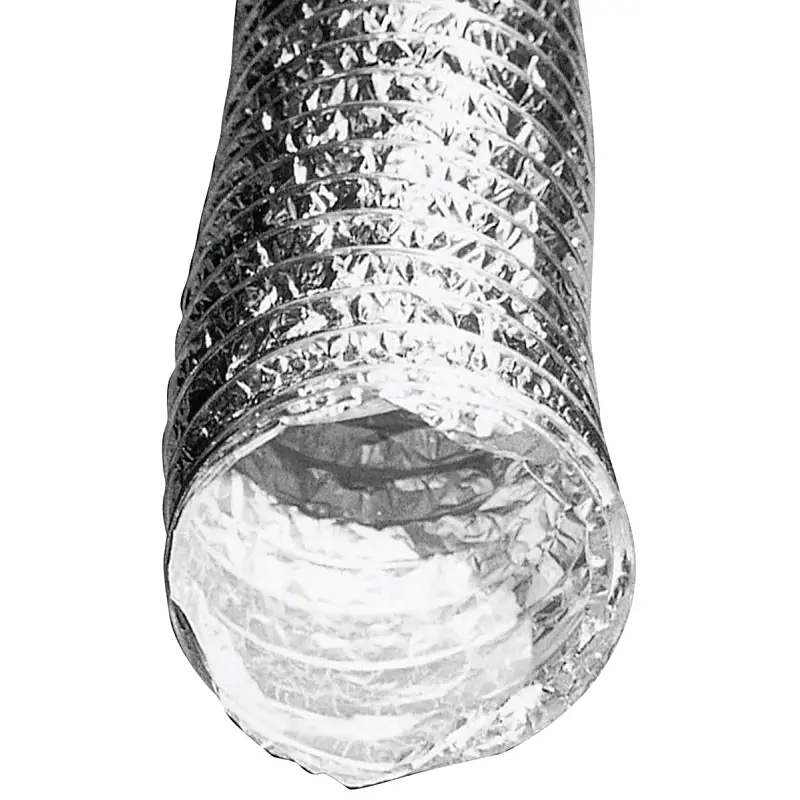 Builder's Best 110244 Foil Duct, 50 ft L, Class 1 Pressure Class, Aluminum/Polyester