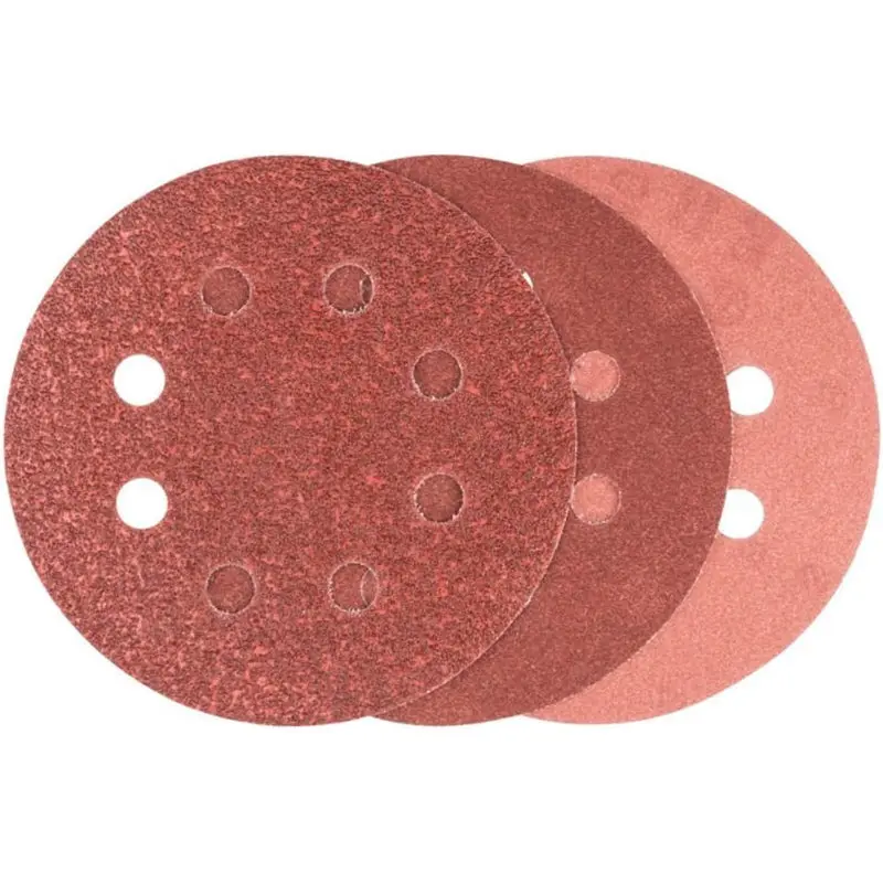 Set of Sanding Discs Diamater-125mm Holes-8 Grit-60/120/240 6pcs