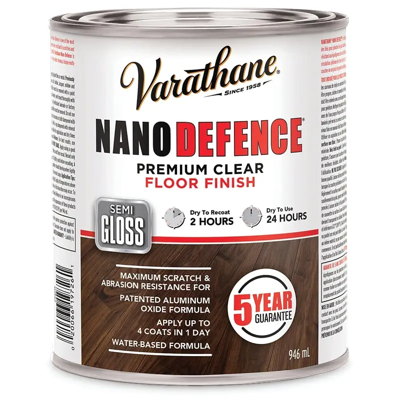 Varathane 254215 Premium Floor Finish, Semi-Gloss, Liquid, Clear, 946 mL, Can