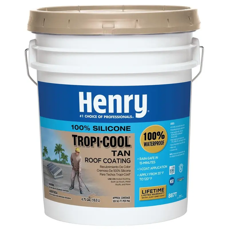 4.75 Gal. 887T Tropi-Cool 100% Silicone Tan Roof Coating55 / each