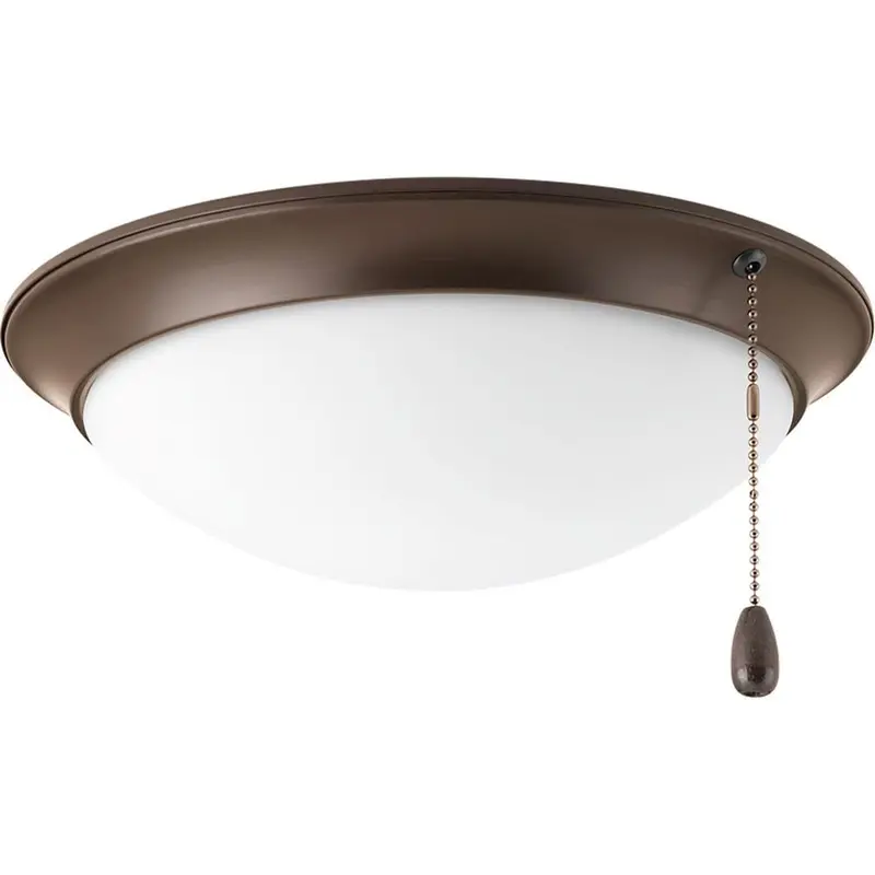 AirPro Collection 1-Light Antique Bronze Ceiling Fan Light KitBrushed nickel