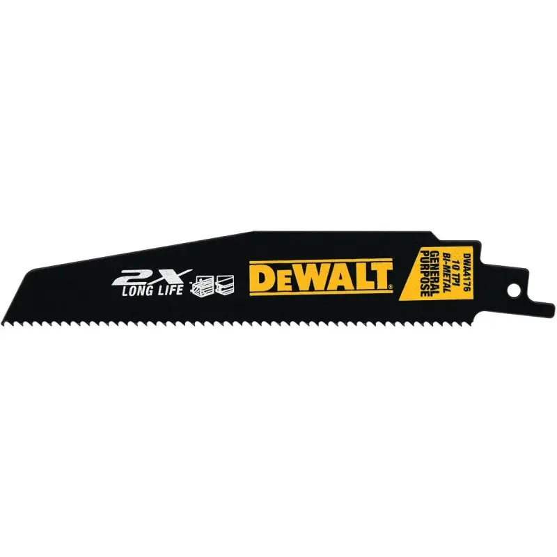 DeWALT DWA4176B25 Reciprocating Saw Blade, 1 in W, 6 in L, 10 TPI