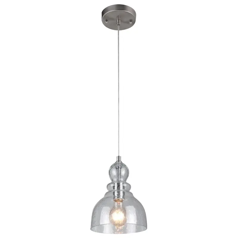 Westinghouse 6100700 Indoor Adjustable Mini Pendant, 1-Lamp, Brushed Nickel Fixture