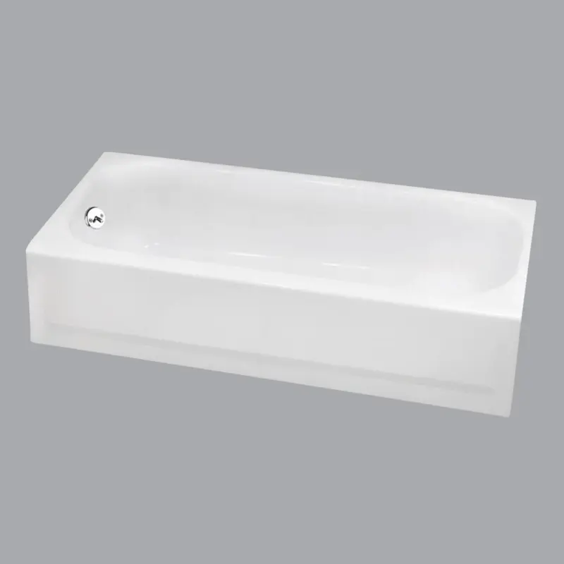 Briggs Pendant V 60 In. L x 30 In. W x 14-1/4 In. D Left Drain Bathtub in White