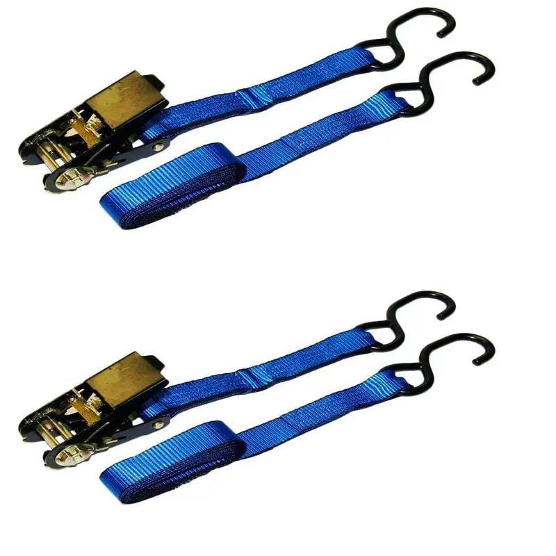 15 ft. x 1 in. 1500 lbs. Ratchet Tie-Down Strap (2-Pack)