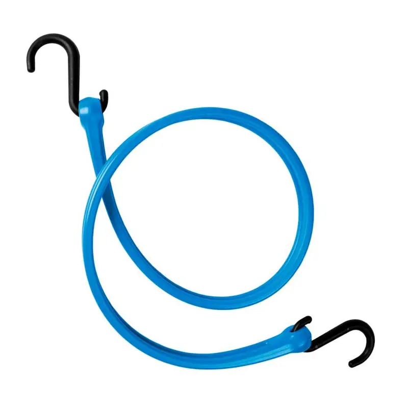36 in. Blue Polyurethane Bungee Strap, Nylon Hook Ends