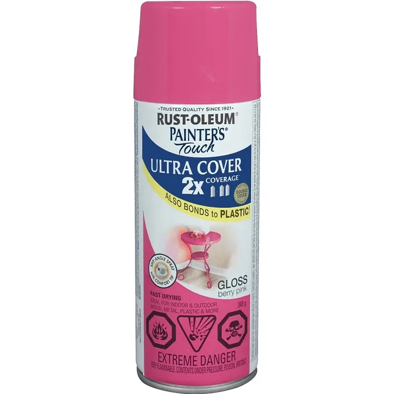 Rust-Oleum 268394 Spray Paint, Gloss, Berry Pink, 340 g, Can
