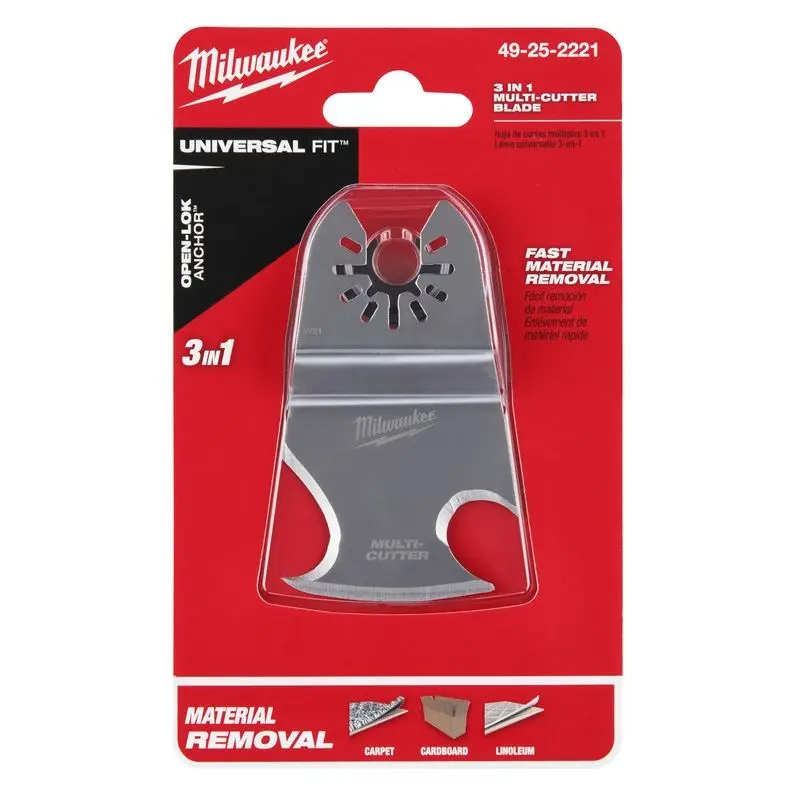 Milwaukee 49-25-2221 OPEN-LOK 3-in-1 Multi-Cutter Scraper Blade 1 Pk