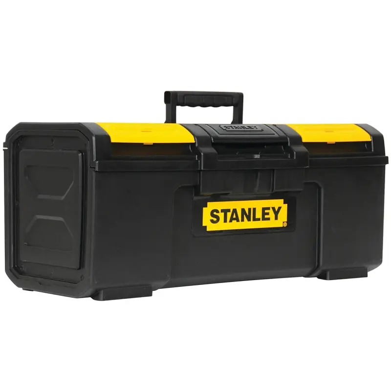 Stanley STST24410 Tool Box, 61 lb, Plastic, Black/Yellow, 3-Compartment