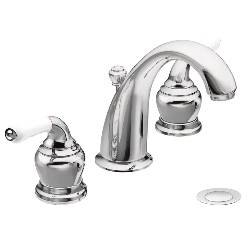 Monticello Chrome two-handle high arc bathroom faucetChrome