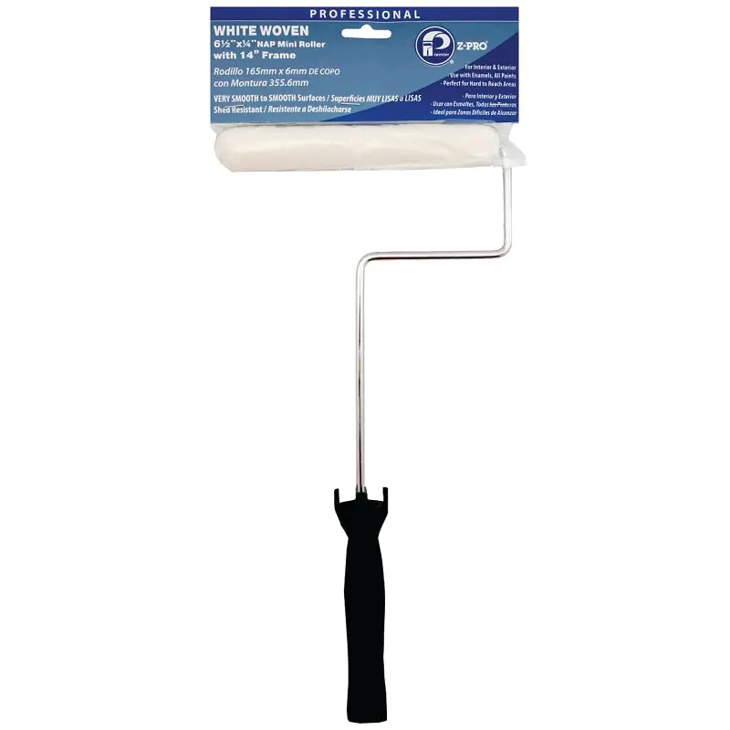 Premier 72514 Mini Roller, Plastic Handle, Threaded Handle, 6-1/2 in L Roller