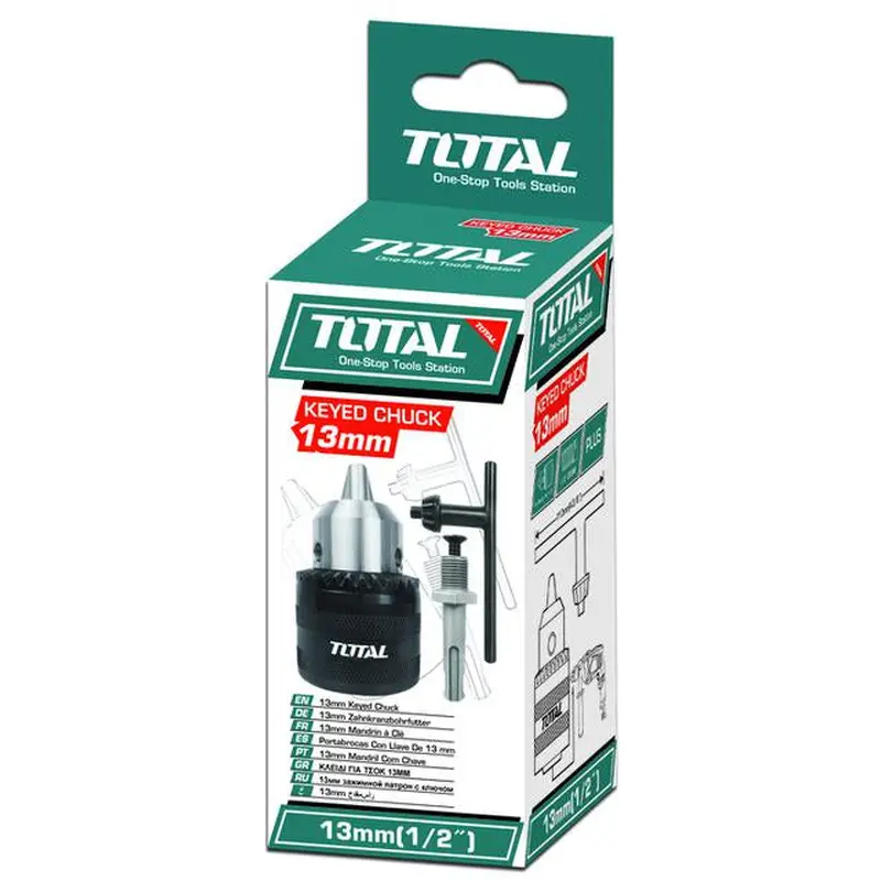TOTAL CHUCK KEY 1/2" - 13mm WITH ADAPTOR (TAC451301.1)