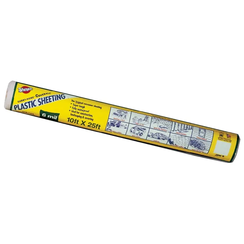 Carry-Home SP-6CH10-C Poly Film, 25 ft L, 10 ft W, Clear