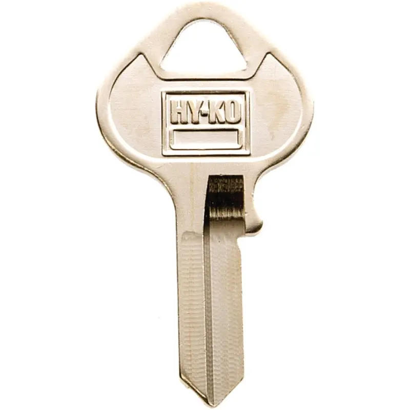 Hy-Ko 11010MH1 Key Blank, Brass, Nickel, For: Master Cabinet, House Locks and Padlocks