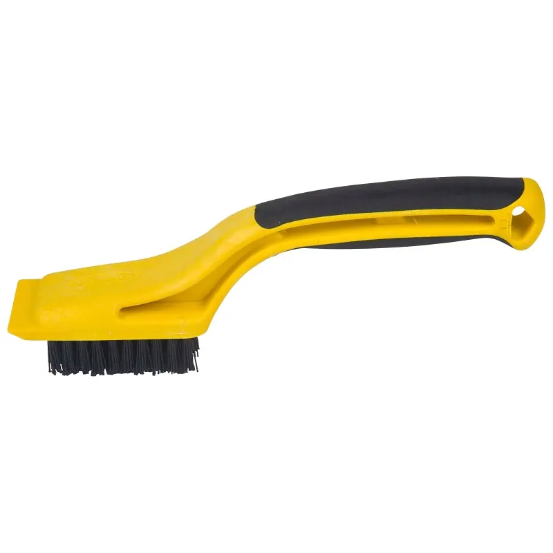 Hyde 46804 Stripping Brush, 2-1/4 x 1-1/8 in Brush, Nylon Trim, Rubber Handle