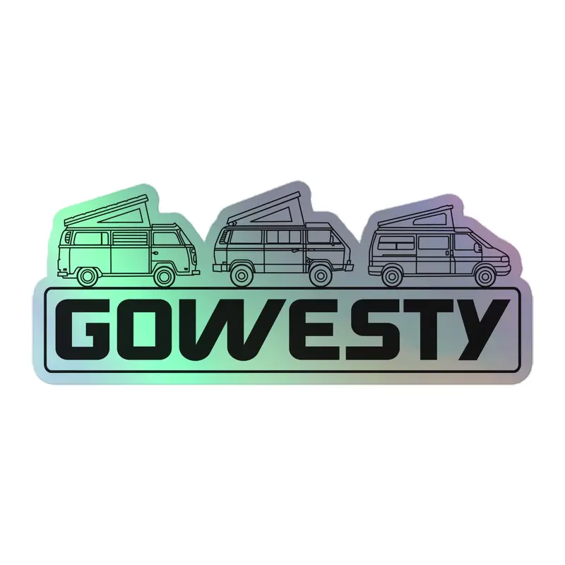 GoWesty Van Line-Up Holographic Sticker3" x 3"
