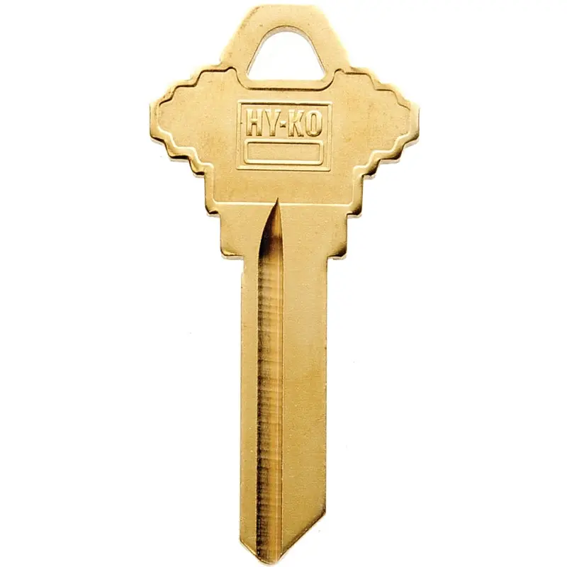 Hy-Ko 21200SC4BR Key Blank, Brass, For: Schlage Cabinet, House Locks and Padlocks