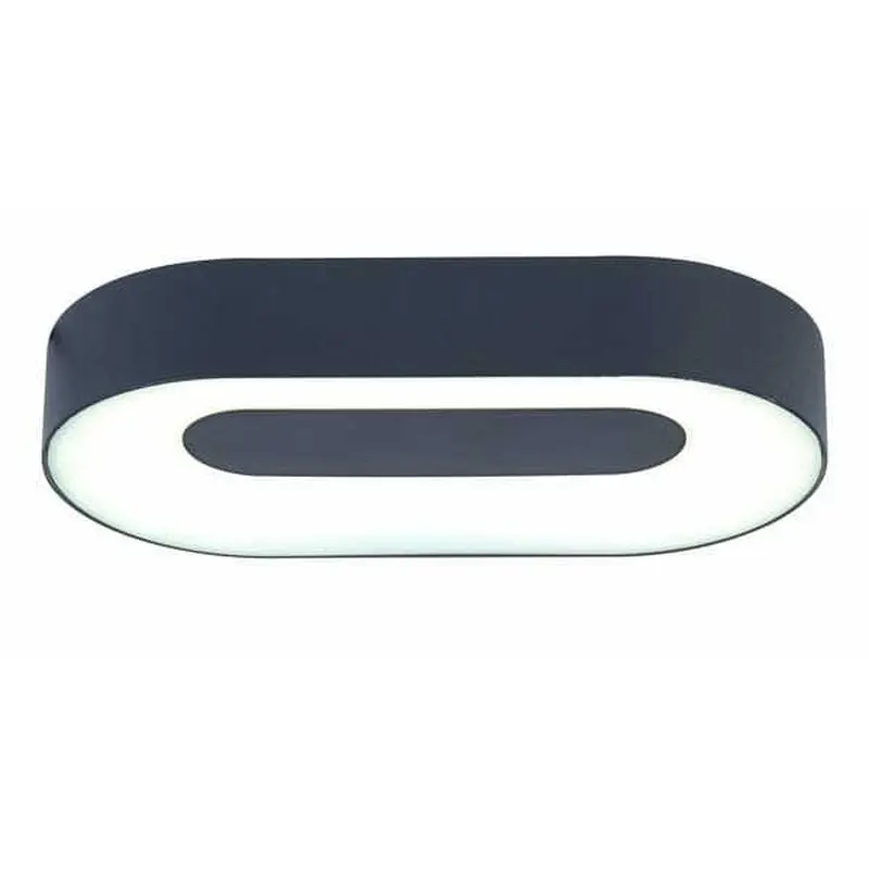 Lutec ublo wall ceiling gray 3000k oval 3491l-3k gr | LUT00054