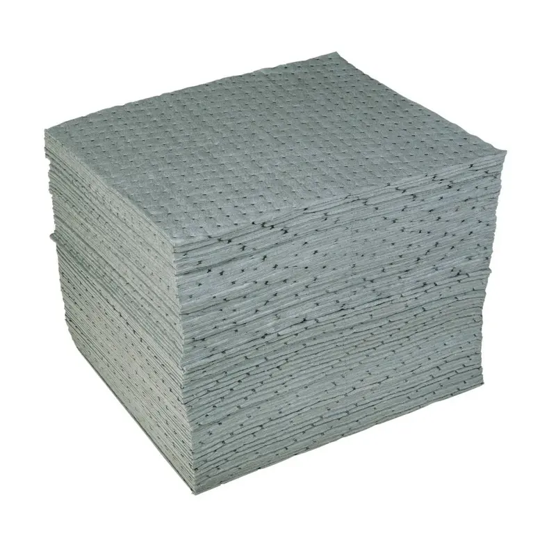Premium Universal Absorbent Pads for Spill Control, Gray, 40x50cm, 200GSM