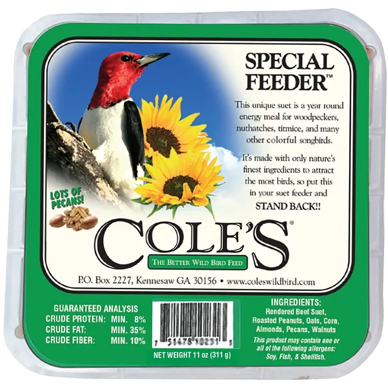 Cole's Special Feeder SFSU Suet Cake, 11 oz