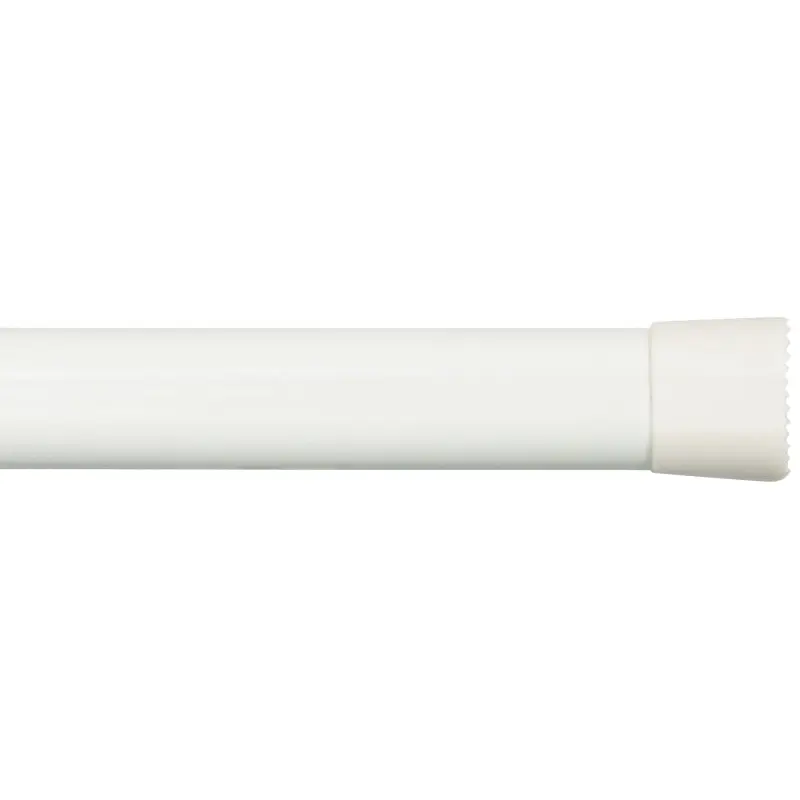 Kenney KN618 Spring Tension Rod, 5/8 in Dia, 48 to 84 in L, Metal, White
