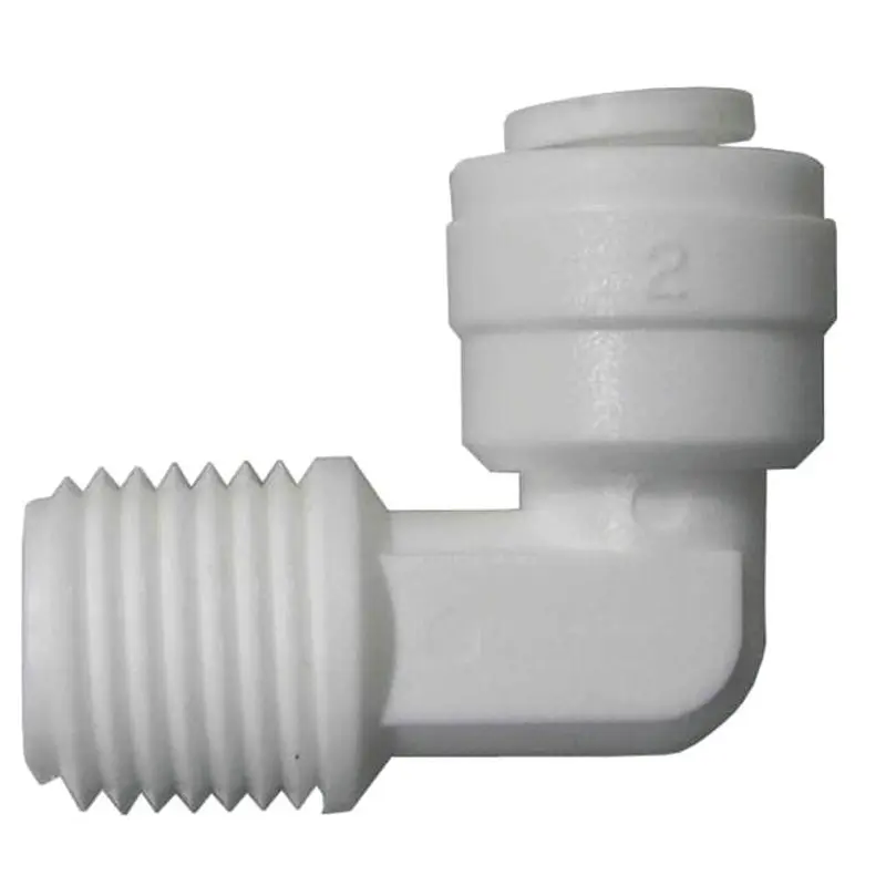 Watts PL-3038 Tube Elbow, 1/2 x 3/8 in, 90 deg Angle, Plastic, 150 psi Pressure