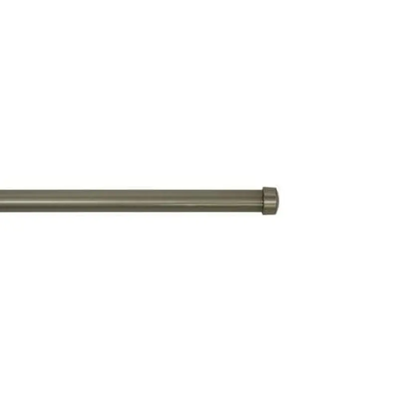 allen   roth Allen   Roth 72-in To 144-in Pewter Steel Double Curtain Rod