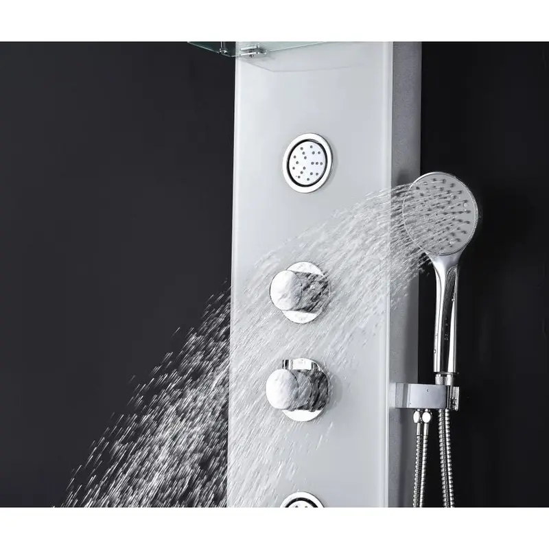 ANZZI Savannah White 3-Spray Shower Panel System (Valve Included)