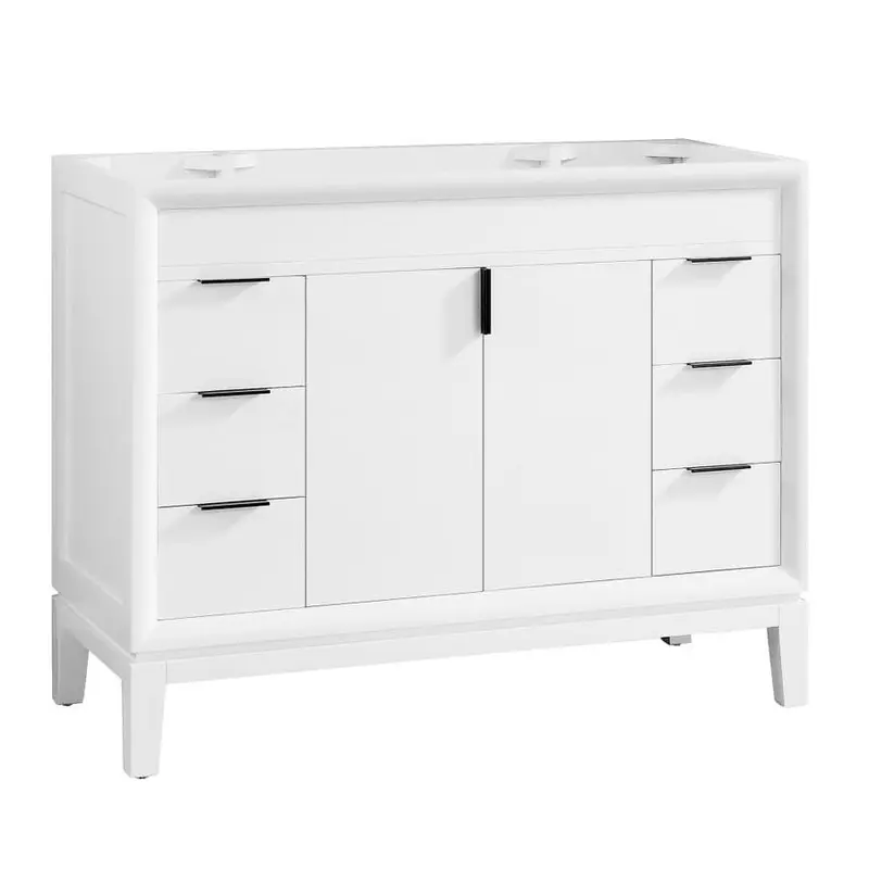 Avanity Emma 42-in White Bathroom Vanity CabinetDove Gray