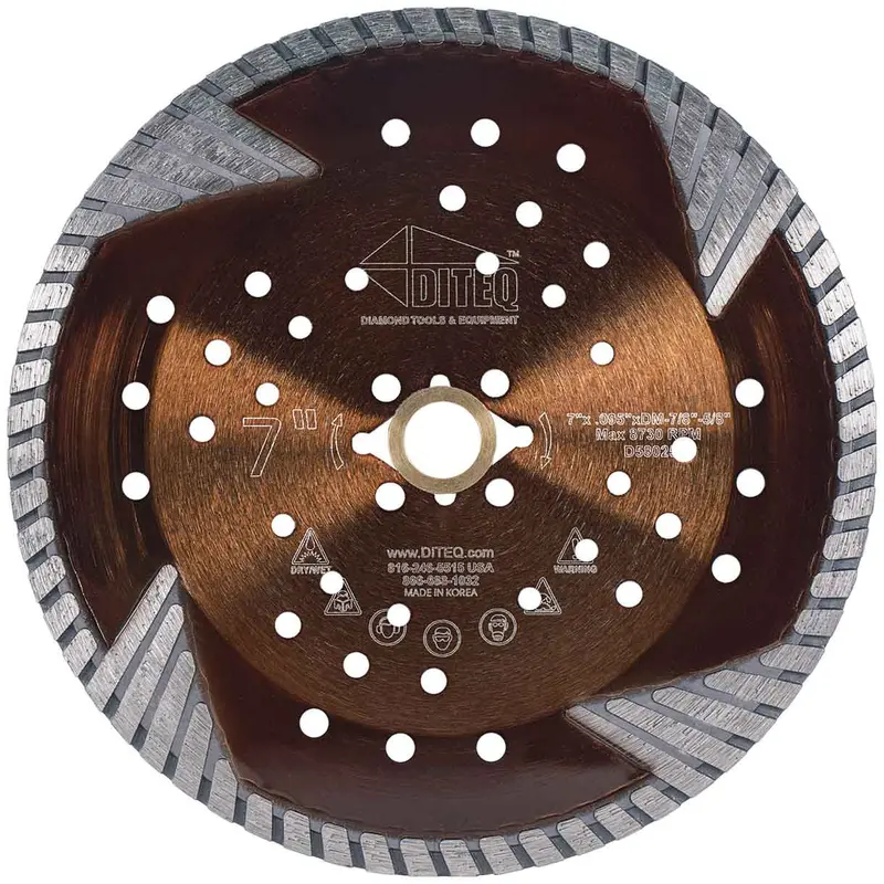 Diteq Stone Fire Segmented Turbo Blades5"
