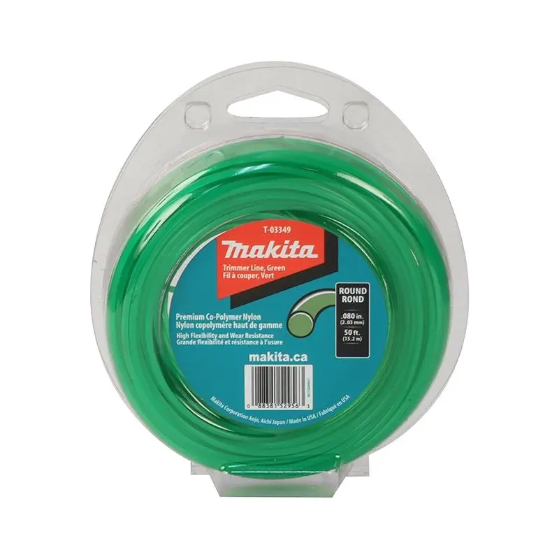 Makita T-03349 Green Round Trimmer Line 0.80 in 50 Ft